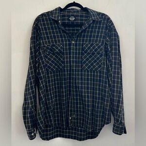 Levi's Green and Cream Plaid Shirt